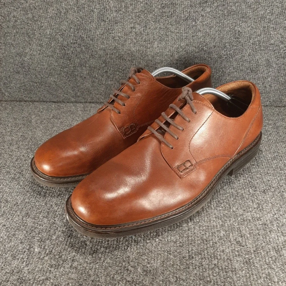 Florsheim Derby Comfortech 17150-03 13 M Cognac Brown Mens Leather Dress Shoes